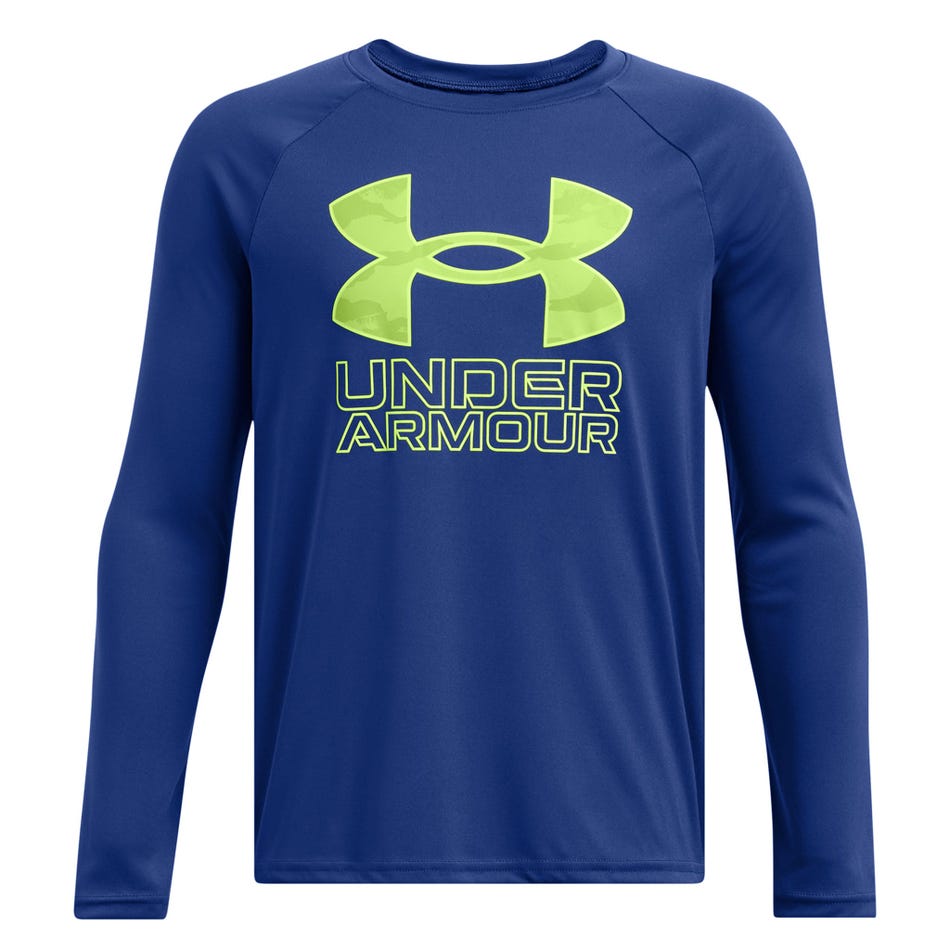 Boys' UA Tech Hybrid Print Fill Long Sleeve