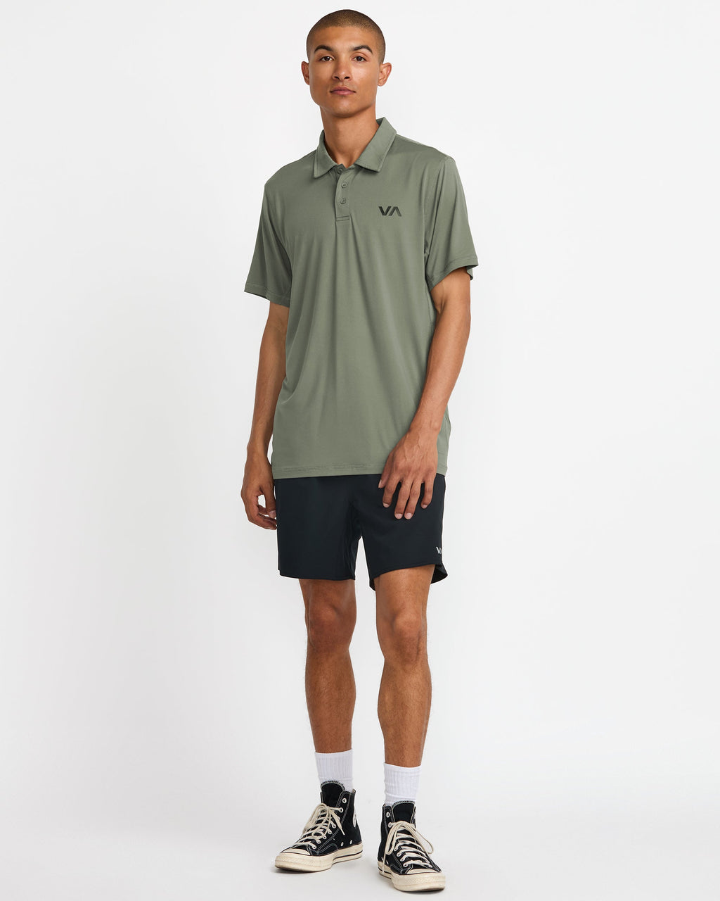 RVCA Sport Vent Polo - Sage - OM-FB