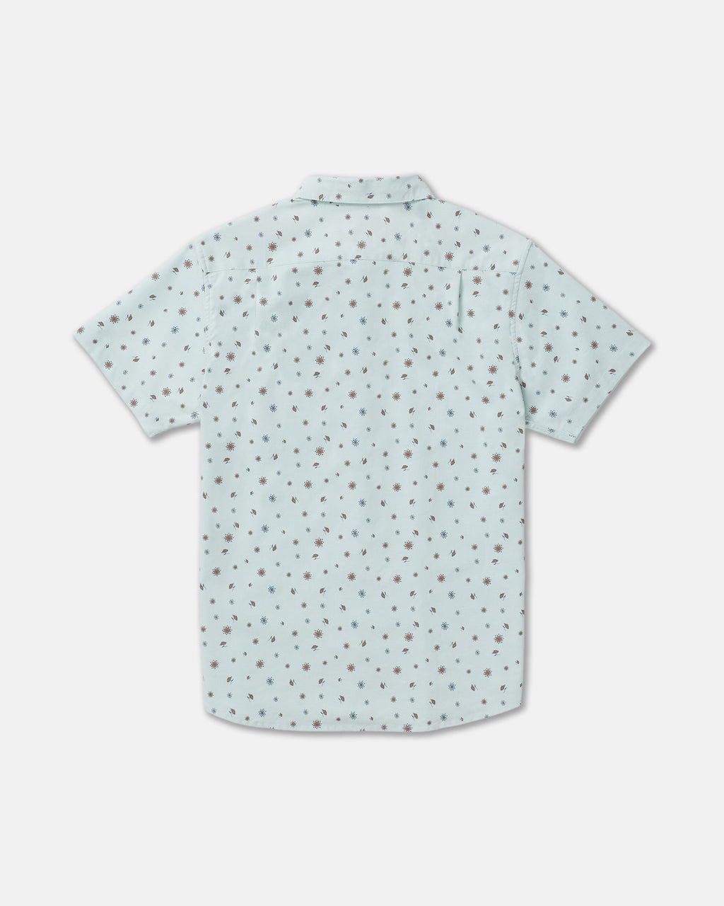 RVCA That'll Do Print Short Sleeve Shirt in Blue Haze — flat back
