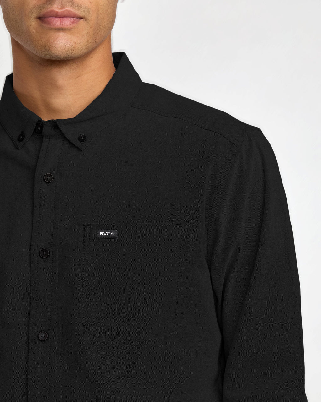 RVCA That'll Do Stretch Long Sleeve Shirt (2026) - BLACK