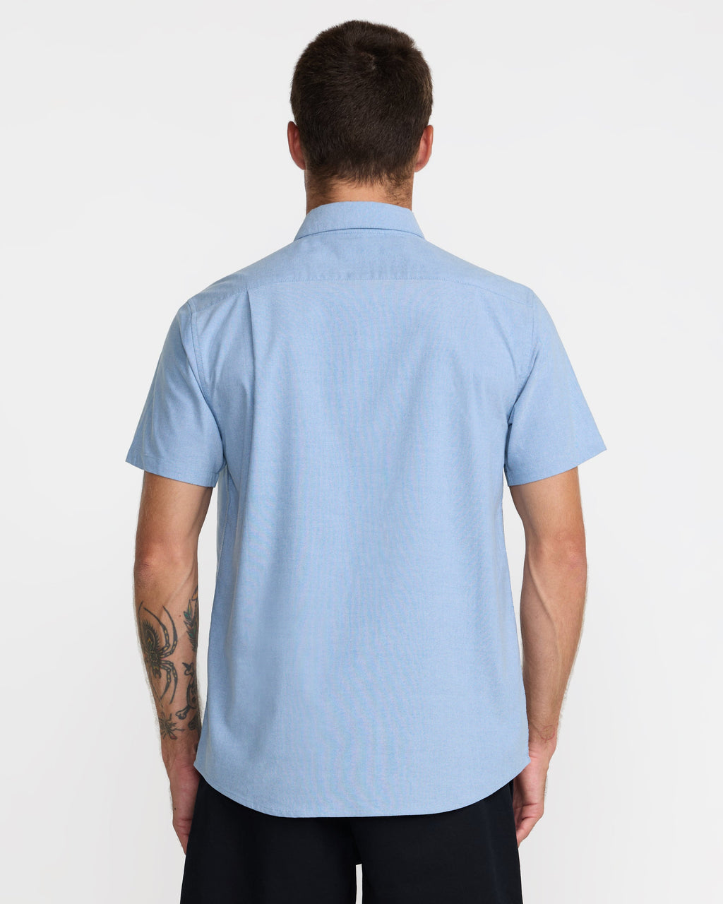 RVCA That'll Do Stretch Short Sleeve Shirt - Oxford Blue - back