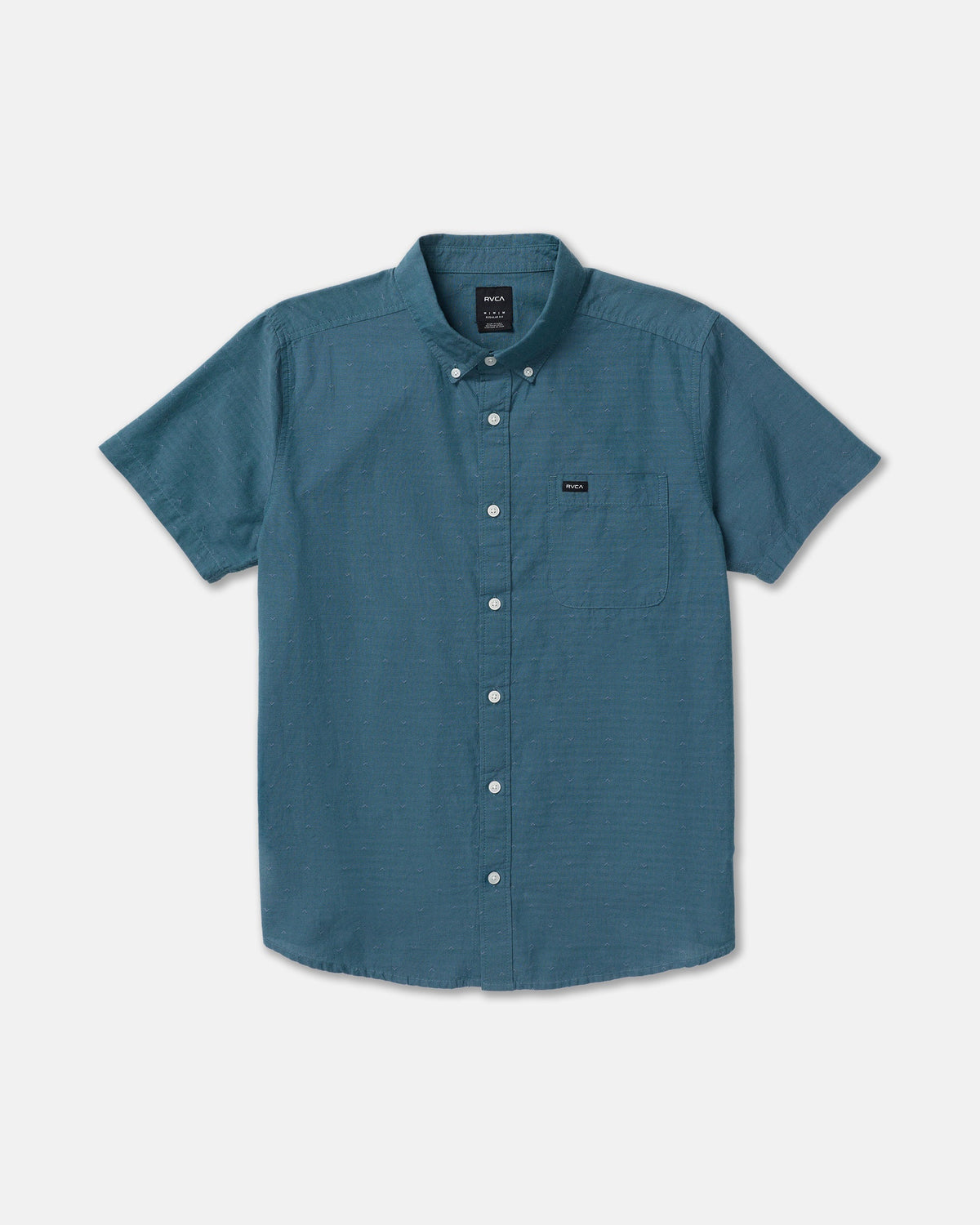 RVCA That'll Do Dobby Short Sleeve Shirt - Atlantic flat