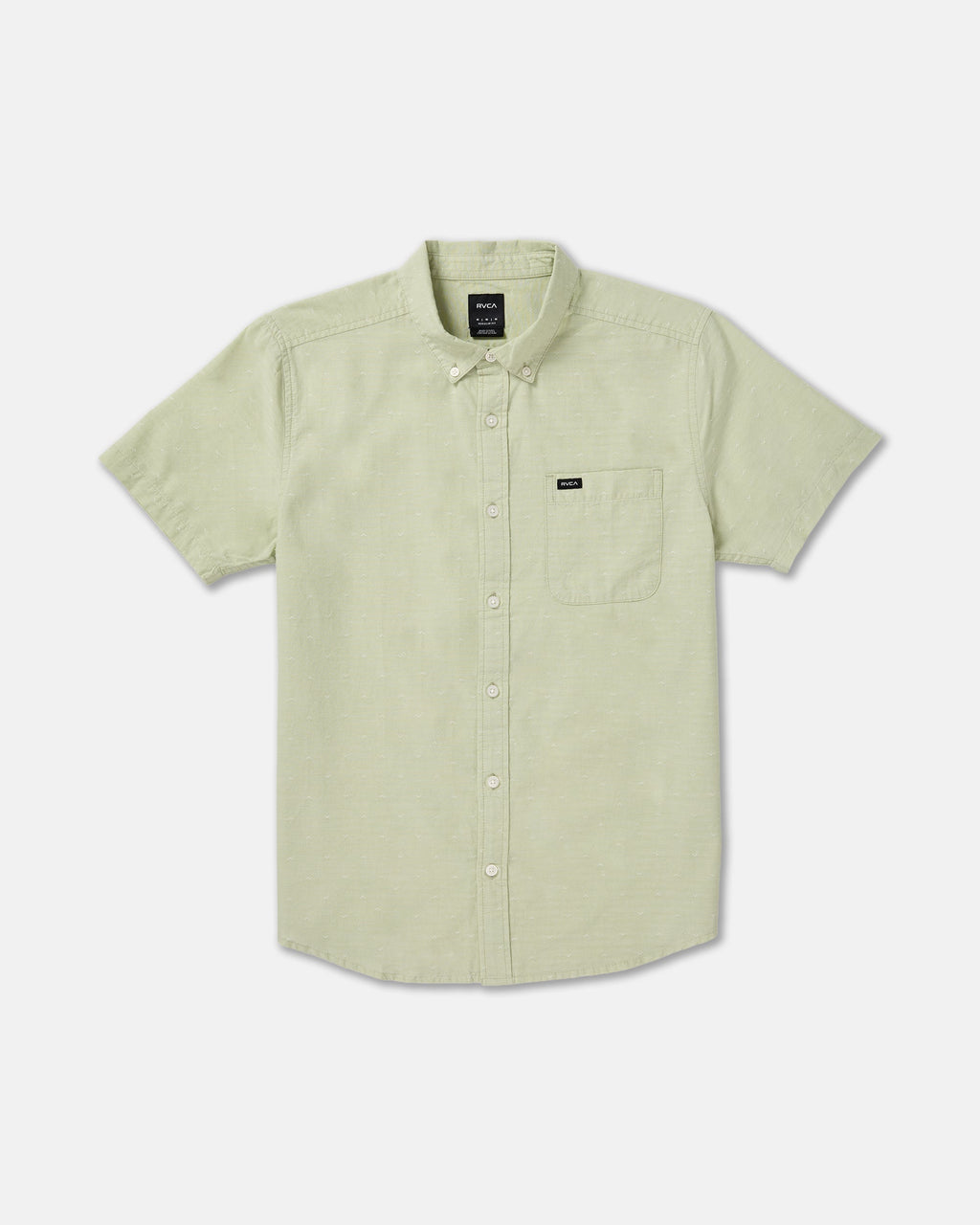 RVCA That'll Do Dobby Short Sleeve Shirt - Laurel Green flat