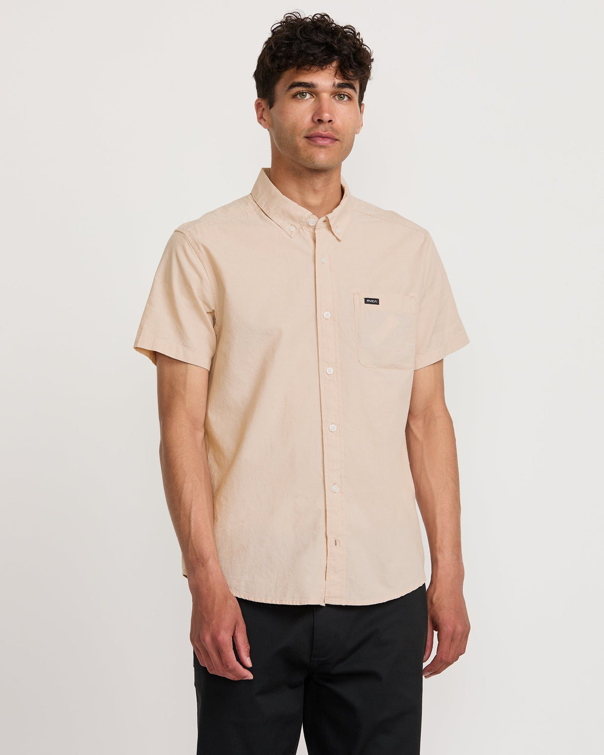 RVCA That'll Do Dobby Short Sleeve Shirt - Pale Mauve