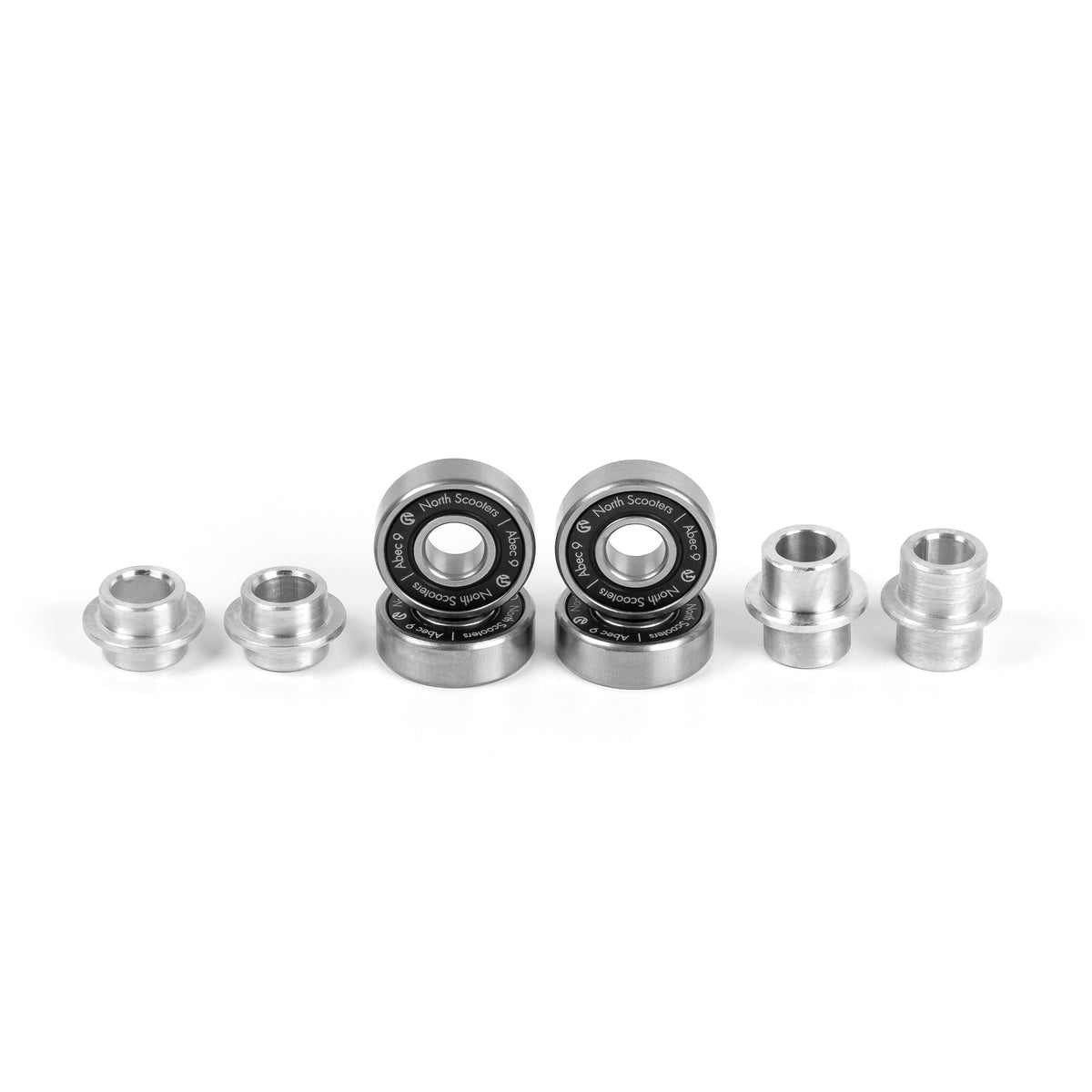North Scooters Abec 9 Bearings - kit with spacers, front view