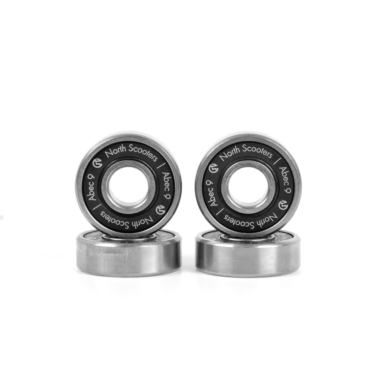 North Scooters Abec 9 Bearings - set of four bearings, front view