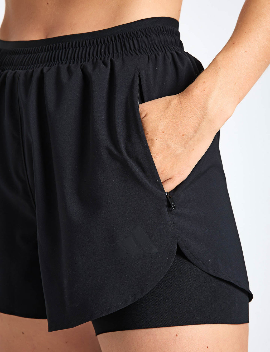 Adidas Women's D4T Workout Go To 2-in-1 Shorts