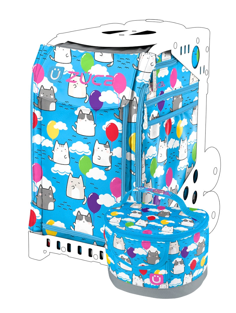 ZUCA Skate Bag Insert with Lunch Box - Aero Kitties