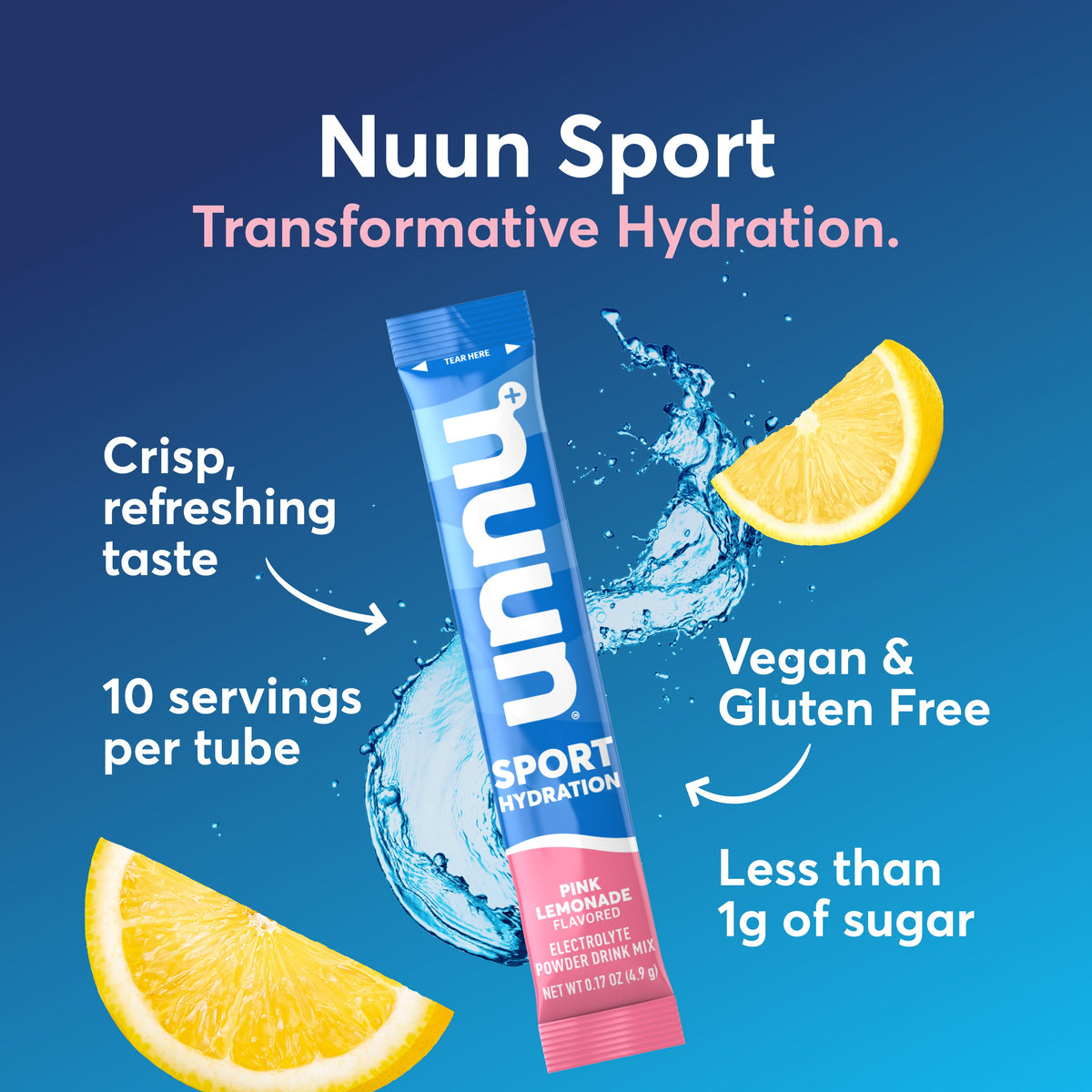 Nuun Sport Electrolyte Powder Packets - Pink Lemonade