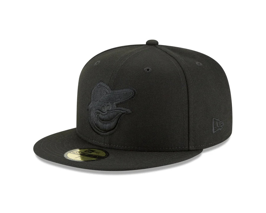 New Era Baltimore Orioles Authentic Collection Black On Black 59FIFTY Fitted Hat