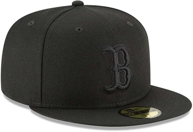 New Era Boston Red Sox Authentic Collection Black On Black 59FIFTY Fitted Hat