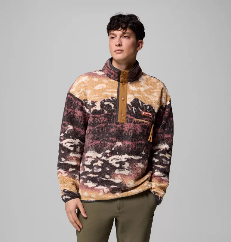 Columbia Men's Helvetia II Printed Half Snap Printed Fleece Pullover