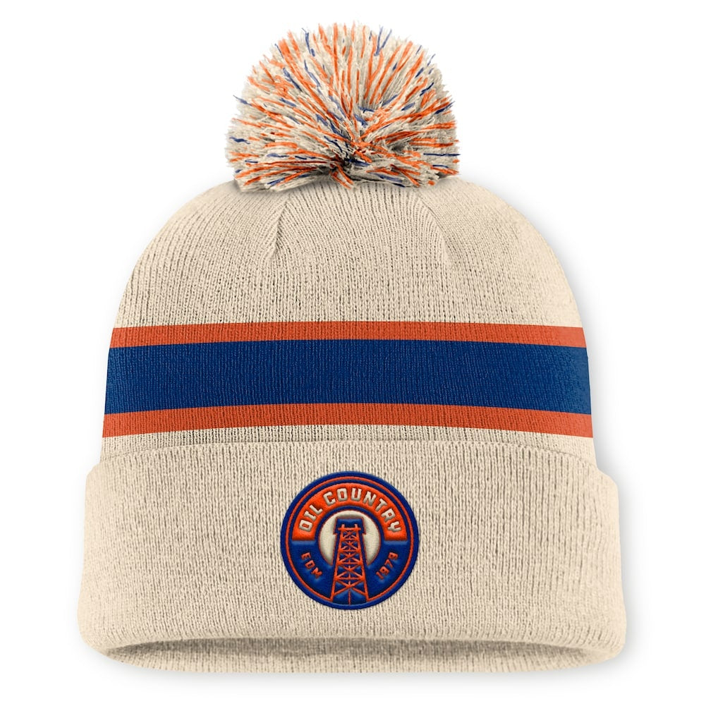 Fanatics Edmonton Oilers Alternate Cuffed Toque w/Pom