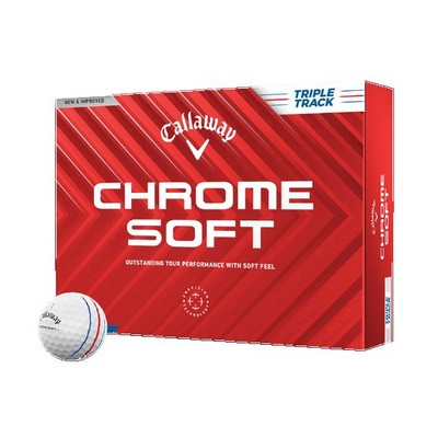 2024 Chrome Soft Triple Track Golf Balls - 1 Dozen