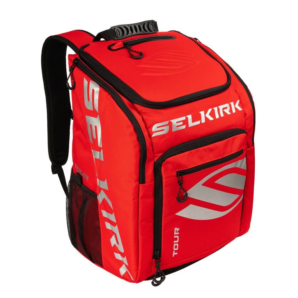 Selkirk Core Line Tour Pickleball Backpack - Red, front angled view