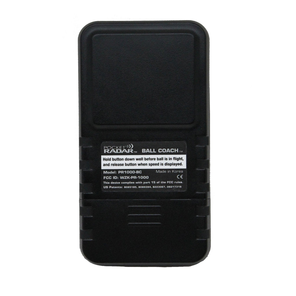 Pocket Radar Ball Coach - back