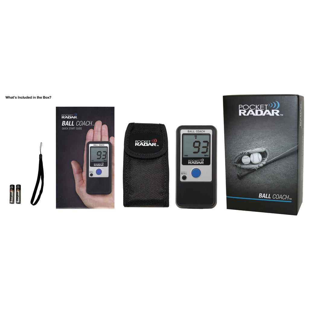Pocket Radar Ball Coach - box contents