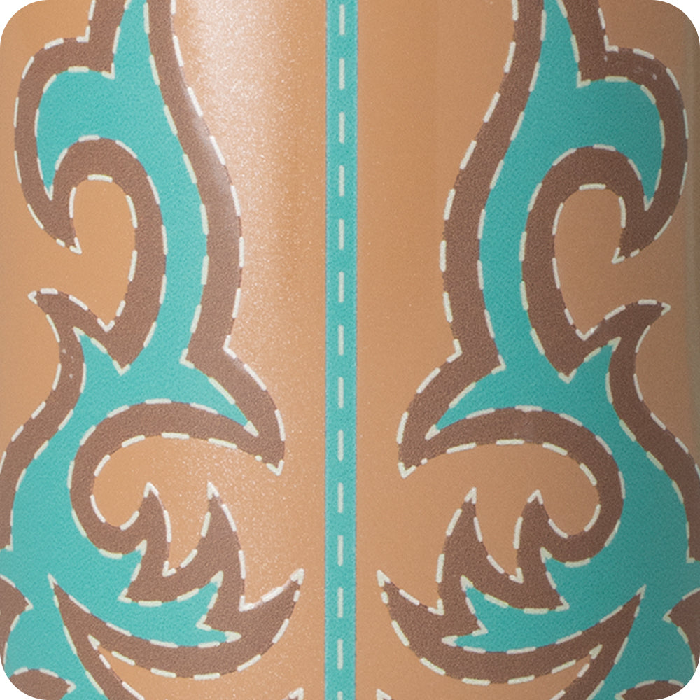 Swig 40oz Mega Mug - BOOT SCOOTIN' TURQUOISE, print detail