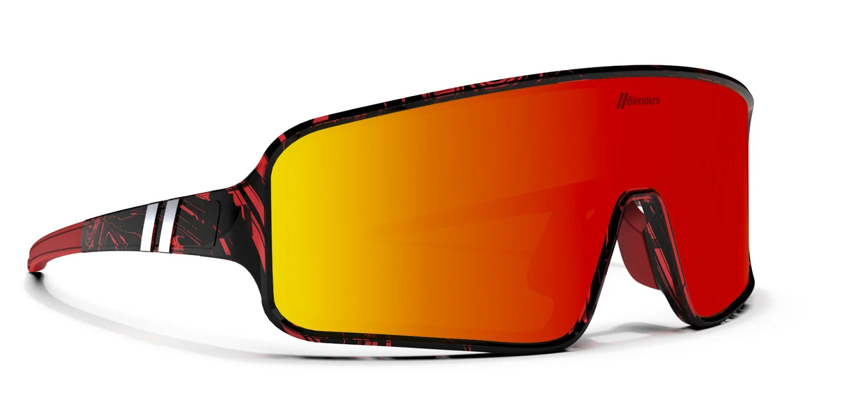 Blenders Eclipse Polarized Sunglasses - SMALL RED 99 RED
