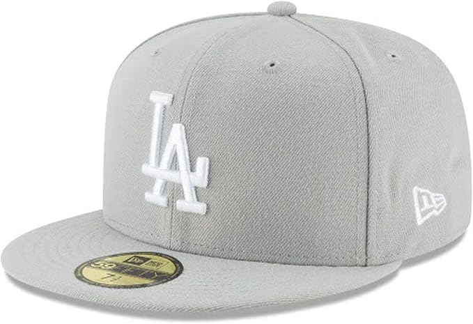 New Era Los Angeles Dodgers Grey Basic 59FIFTY Fitted Hat