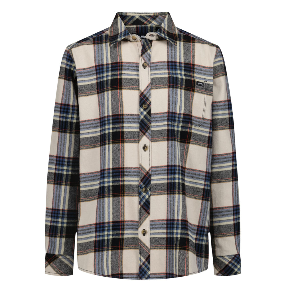 Billabong Boys' Coastline Flannel Shirt Oatmeal