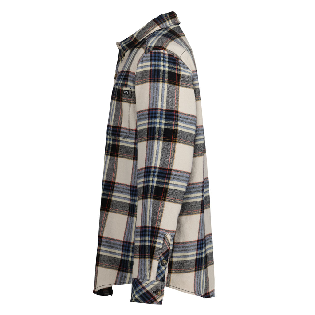 Billabong Boys' Coastline Flannel Shirt Oatmeal detail