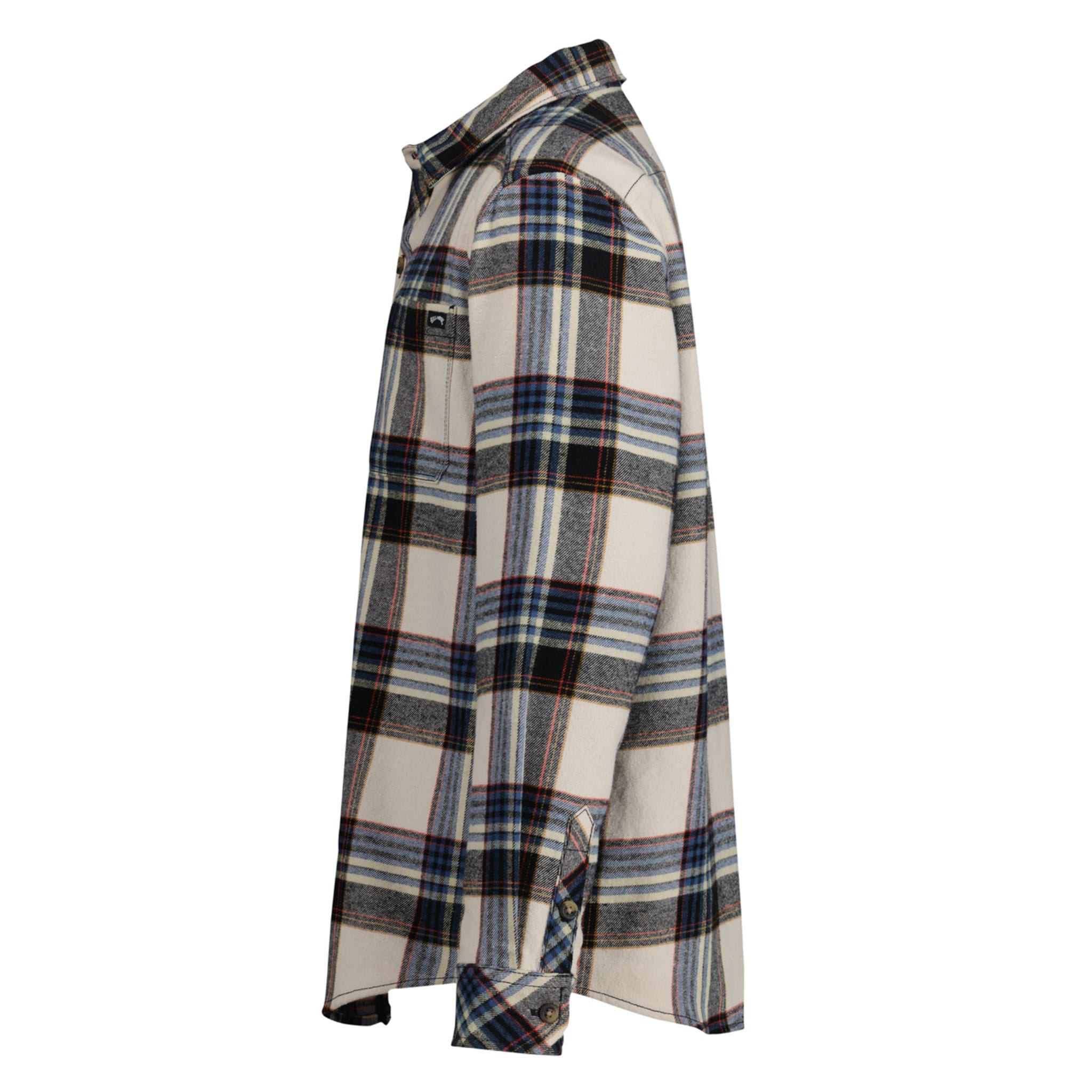 Billabong Boys' Coastline Flannel Shirt Oatmeal detail