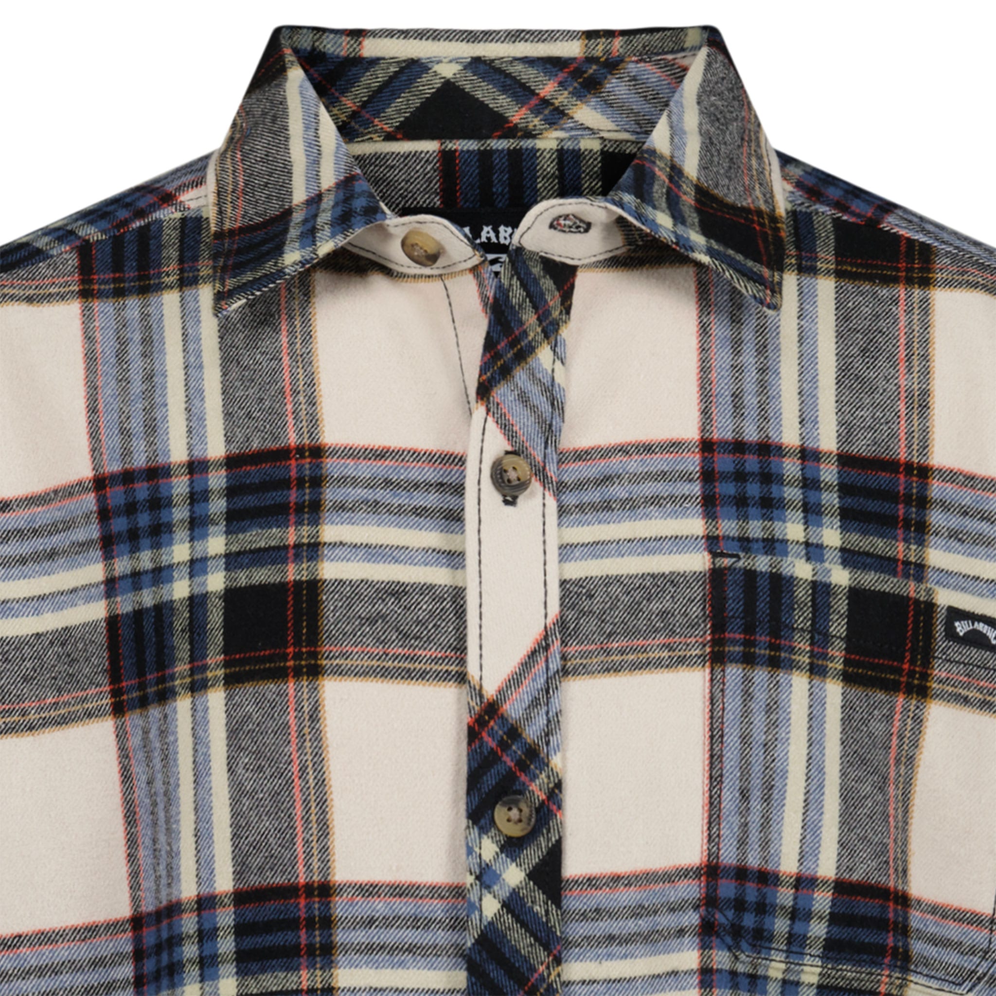 Billabong Boys' Coastline Flannel Shirt Oatmeal detail 2