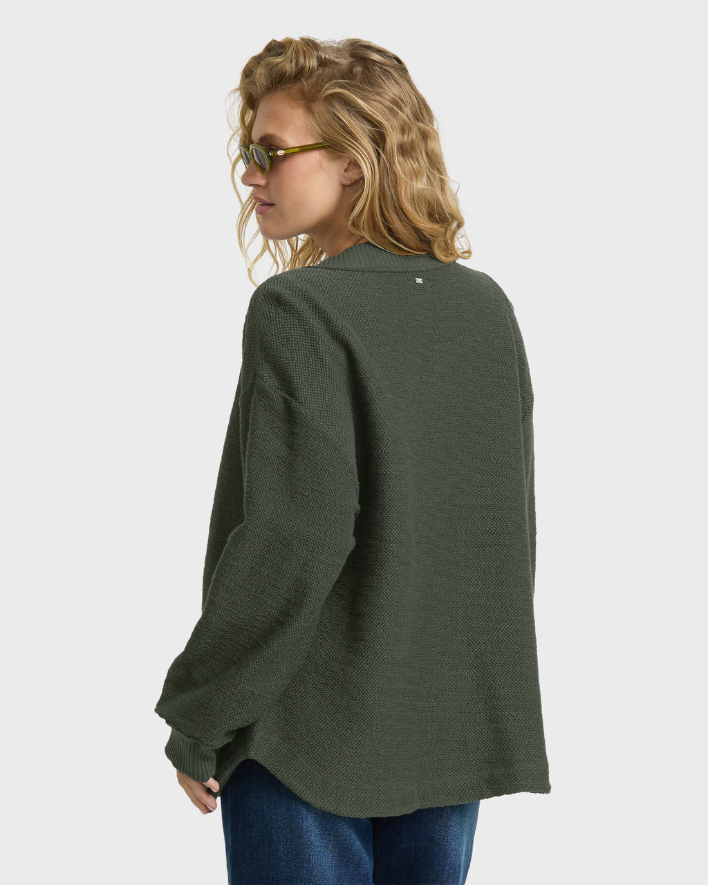 Billabong Women's Fire Side Fleece Shacket - Canteen, back