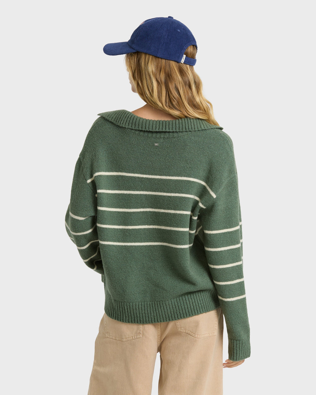 Billabong Women's Bennie V-Neck Sweater - Rainforest, back