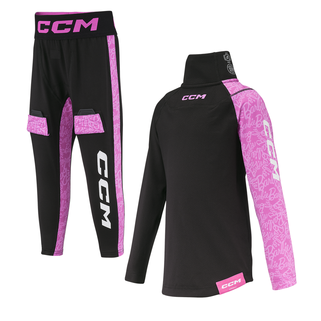 CCM Youth Barbie Base Layer Kit - Pink, front view