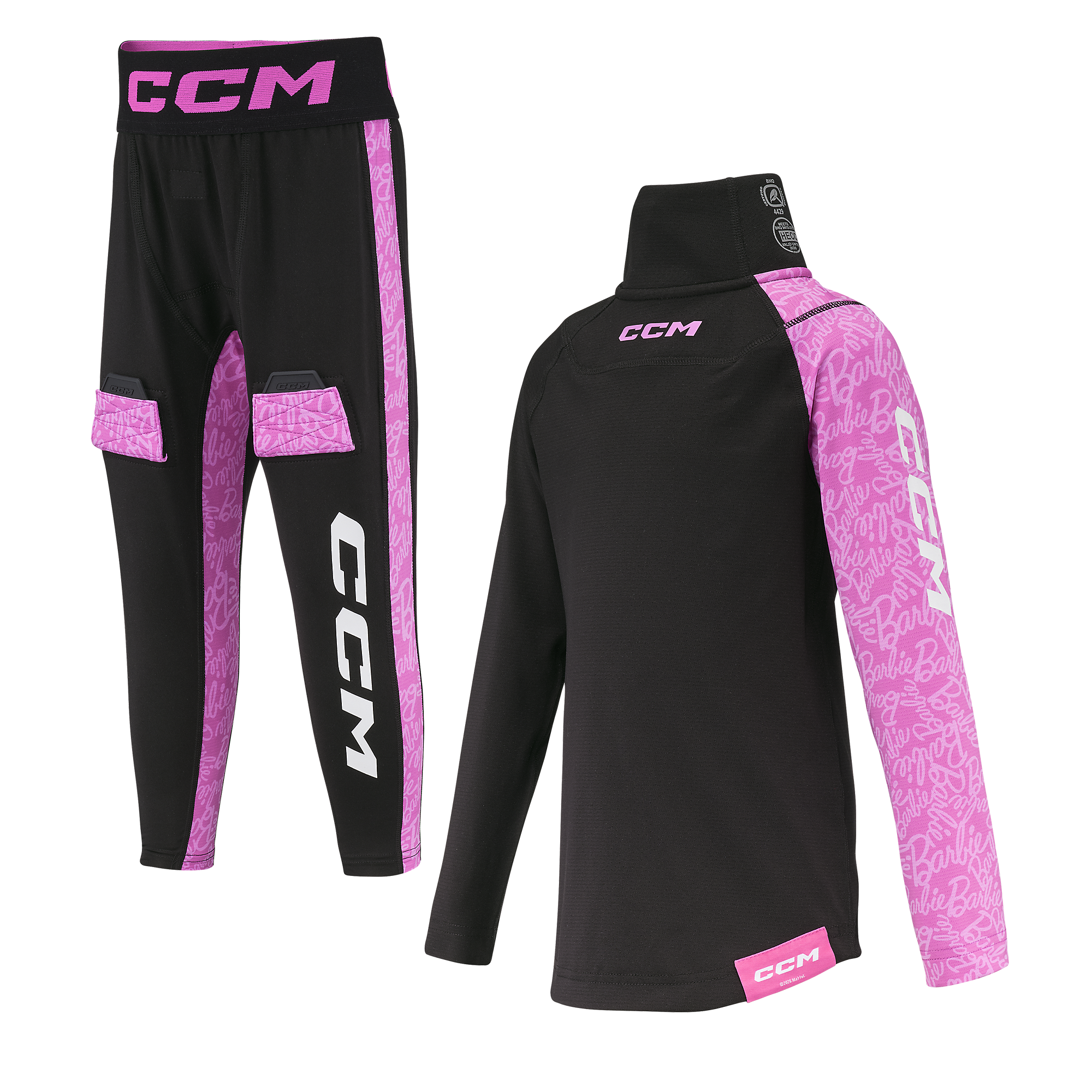 CCM Youth Barbie Base Layer Kit - Pink, front view