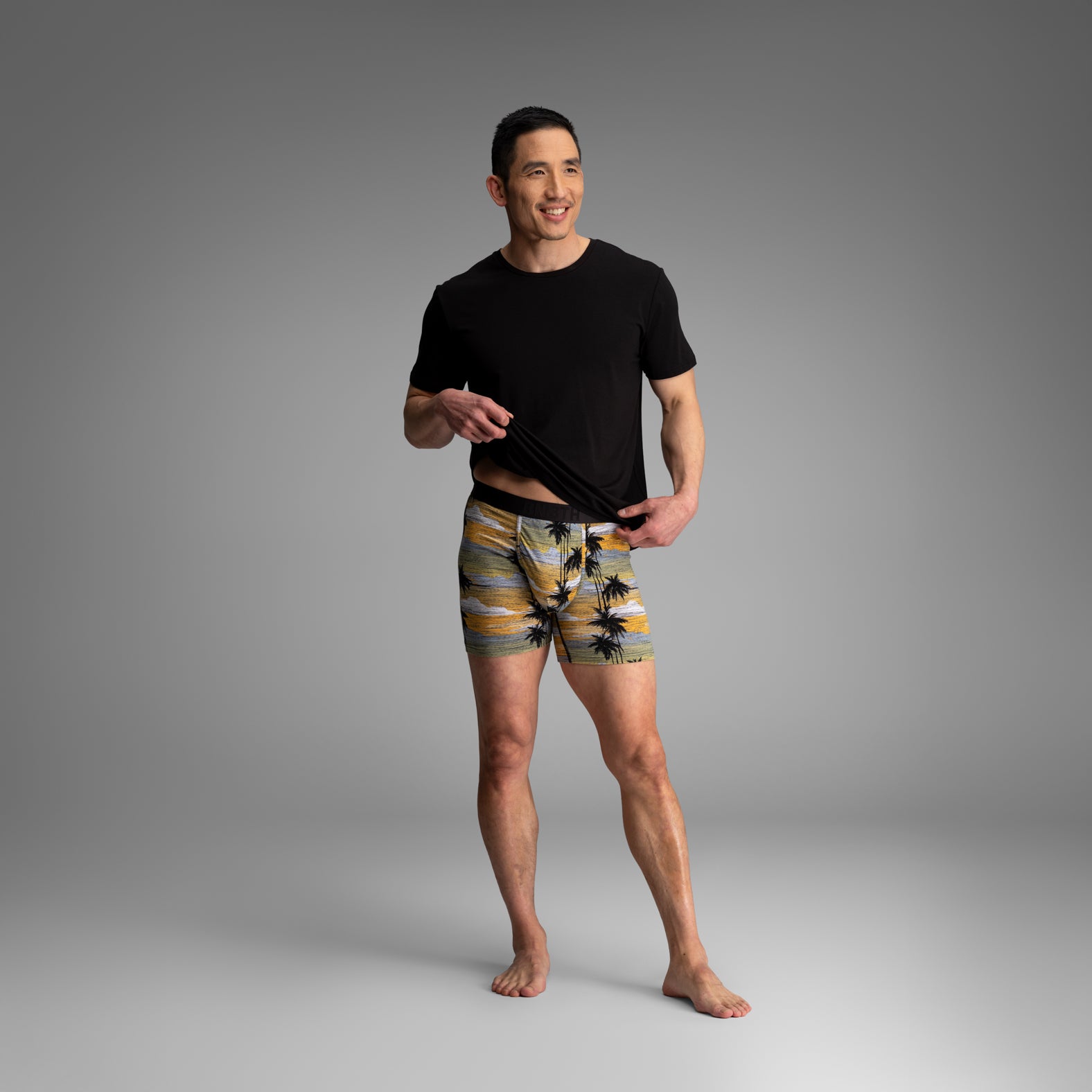 Bn3th Essentials Boxer Brief - Palm Tree Horizon Slate