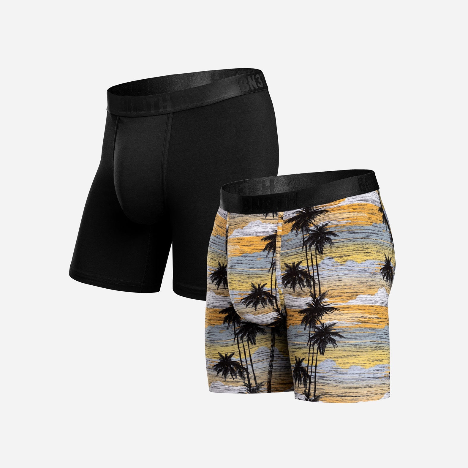 Bn3th Essentials Boxer Brief - 2 Pack - BLACK PALM TREE HORIZON