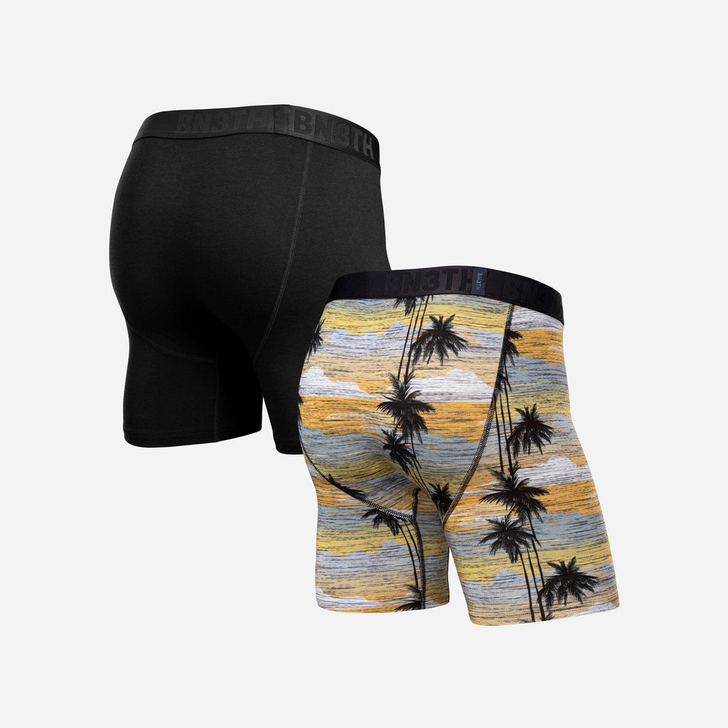 Bn3th Essentials Boxer Brief - 2 Pack - BLACK PALM TREE HORIZON