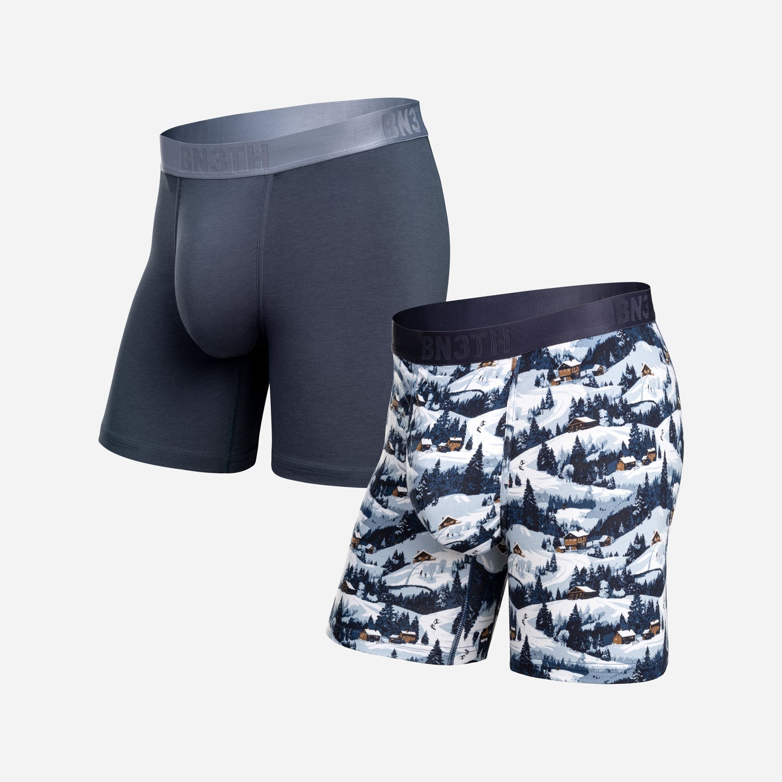 Bn3th Essentials Boxer Brief - 2 Pack - MIDNIGHT NAVY WINTER TOWN