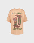 Billabong Girls' Roam Oversized Short Sleeve Tee, Soft Peach, front