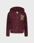Billabong Girls' Wildflower Zip Sweatshirt - Crushed Violets - front