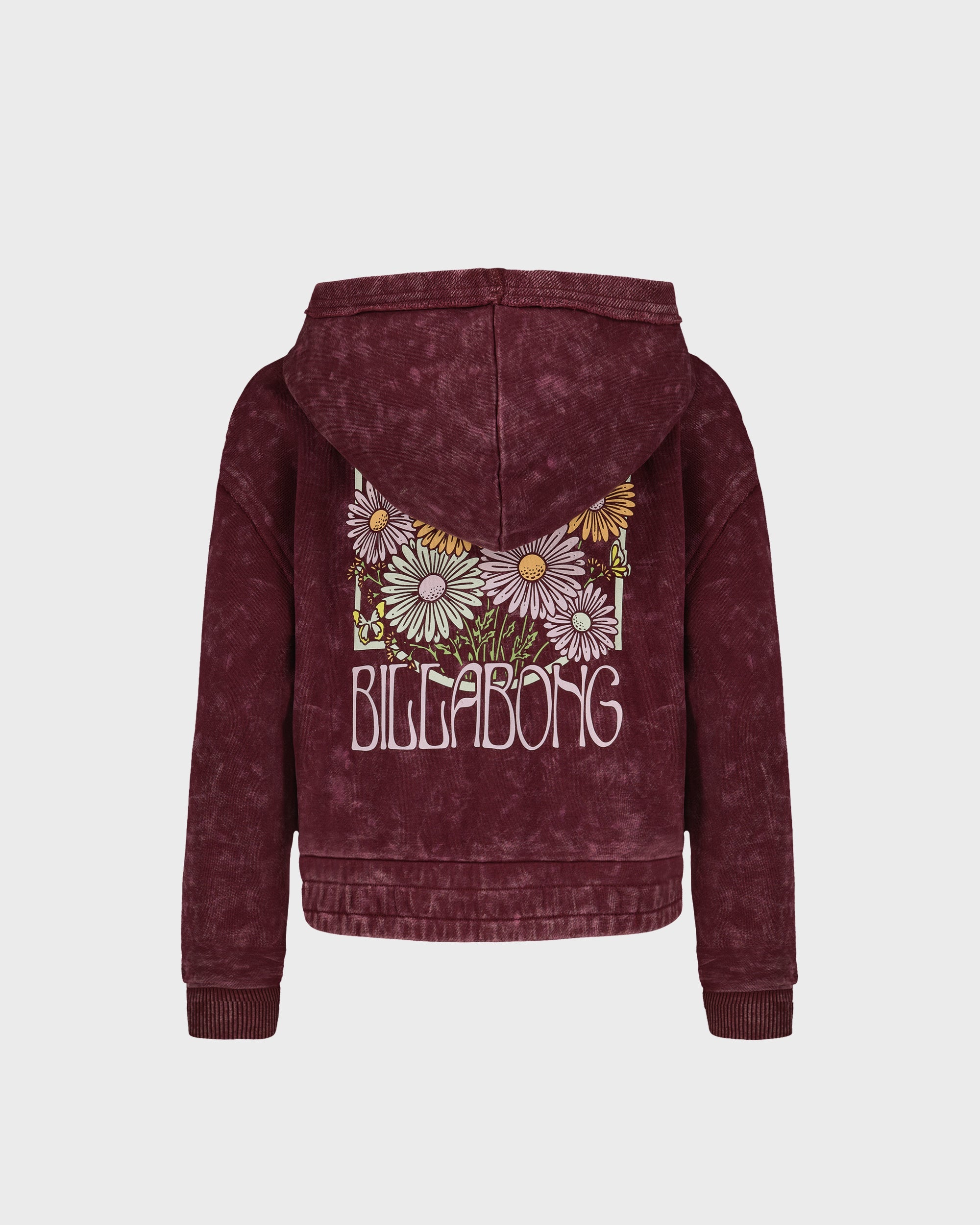 Billabong Girls' Wildflower Zip Sweatshirt - Crushed Violets - back