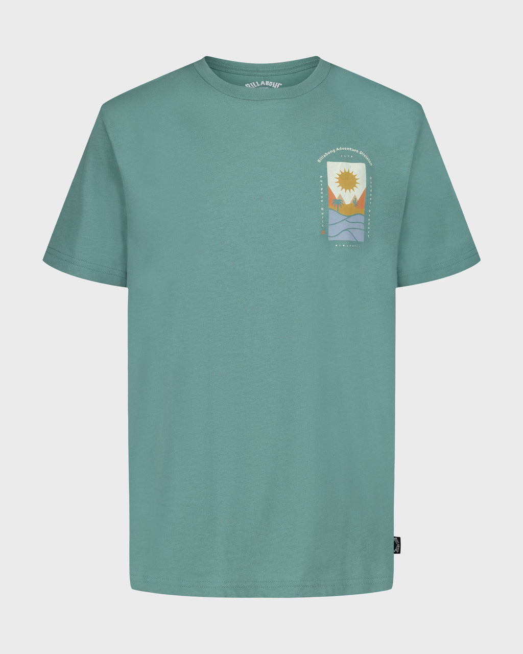 Billabong Boys' Sun Down Short Sleeve Tee, Sea Green, front