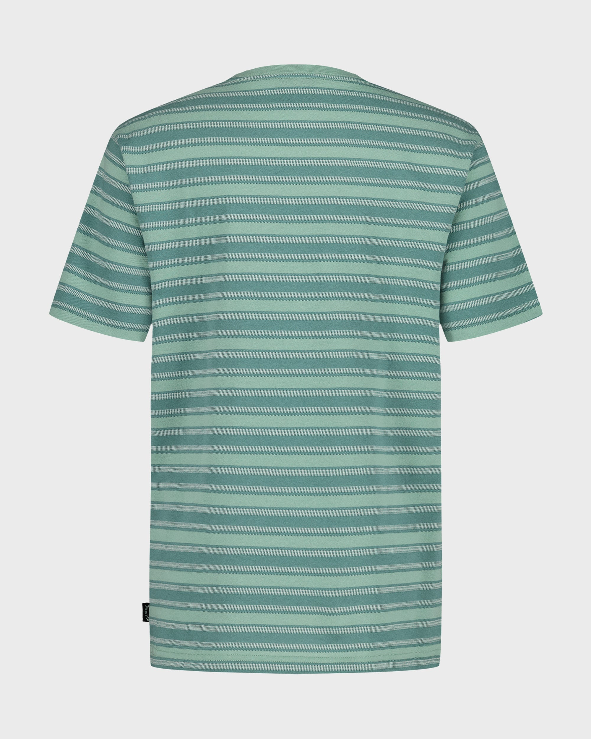 Billabong Boys' Miles Stripe Pocket Short Sleeve Tee, Green Ash, back