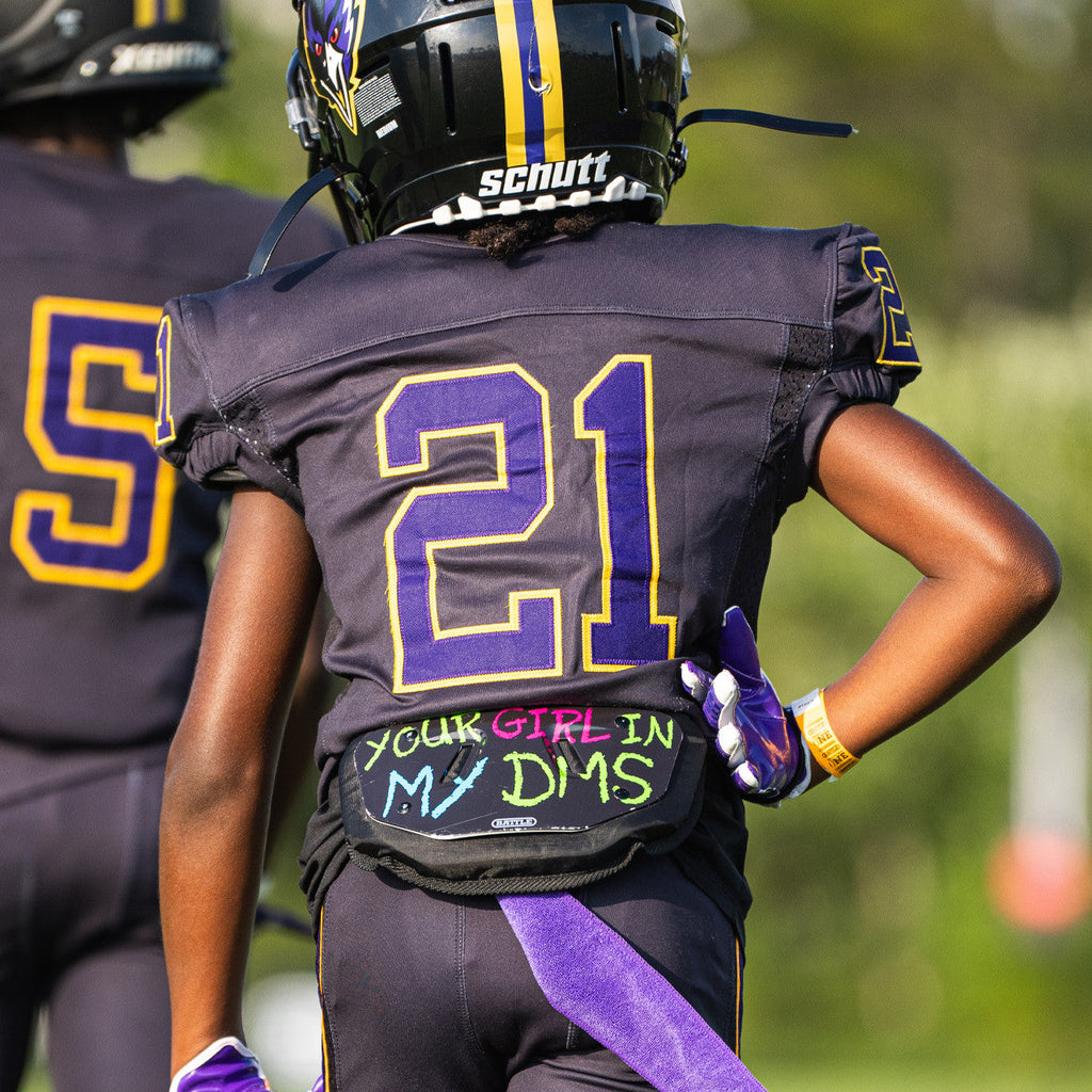 "In My DMs" Football Back Plate - MULTI