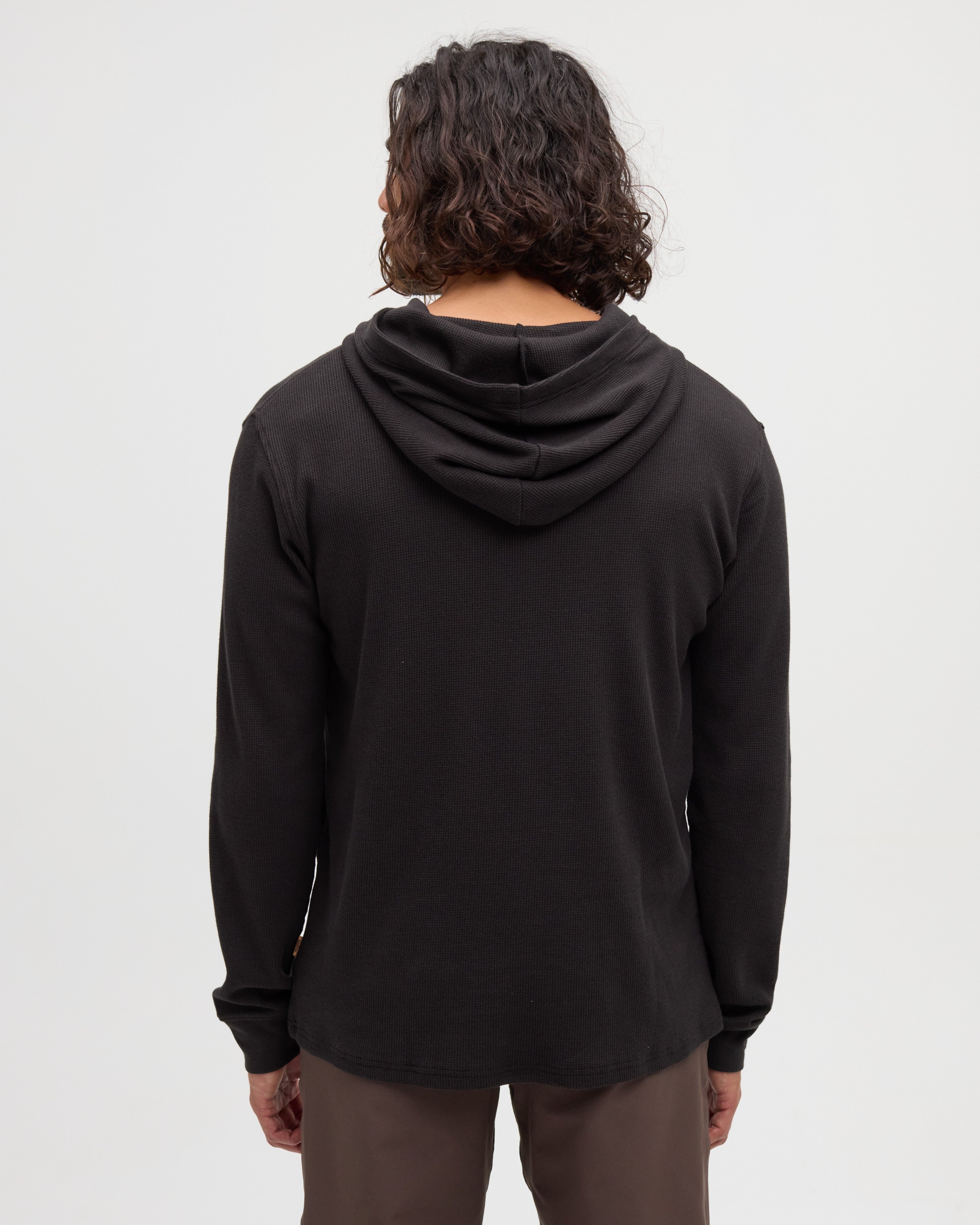 Tentree Thom Hooded Longsleeve - METEORITE BLACK