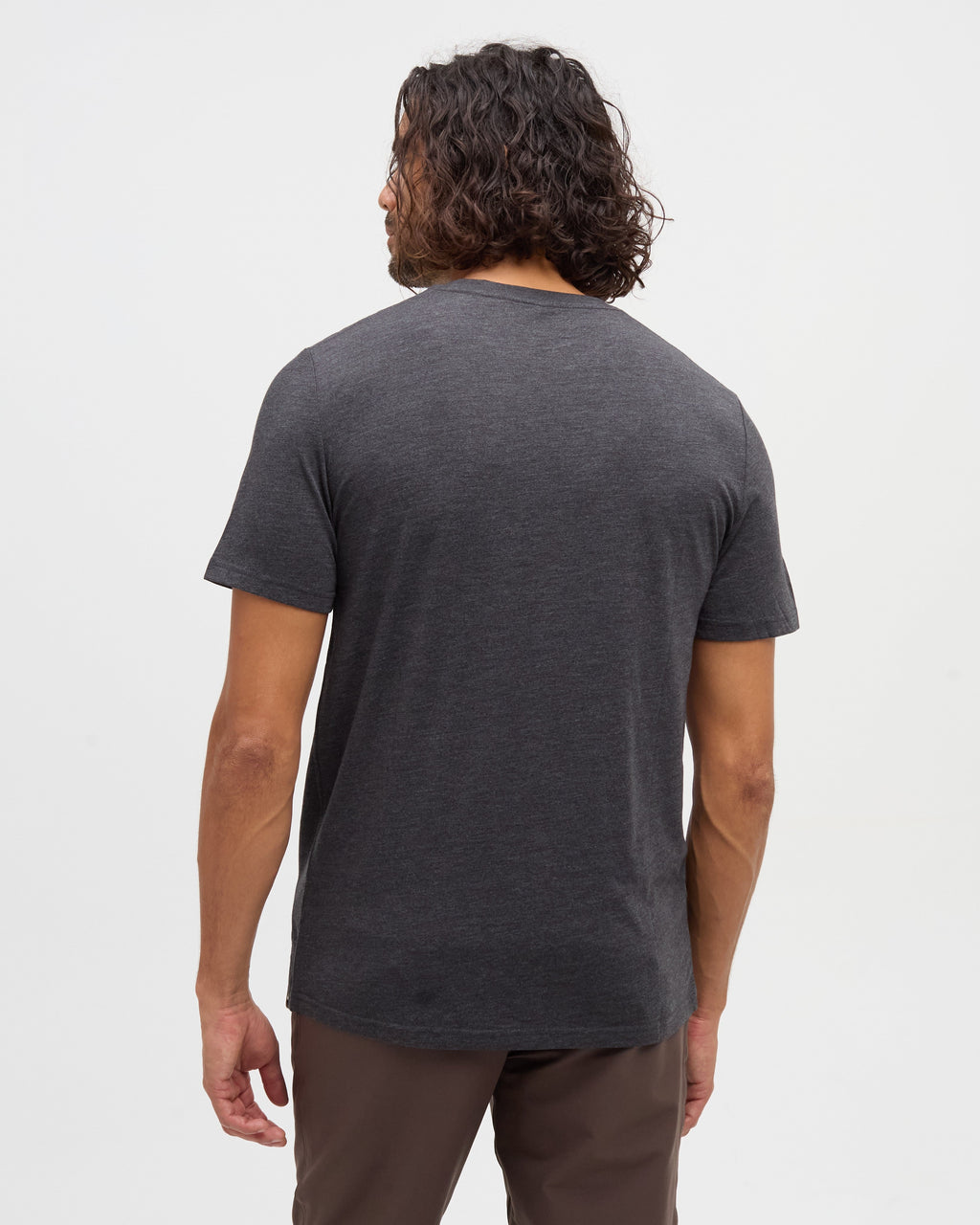 Tentree Sasquatch T-Shirt Meteorite Black Heather Mountain Bike - back