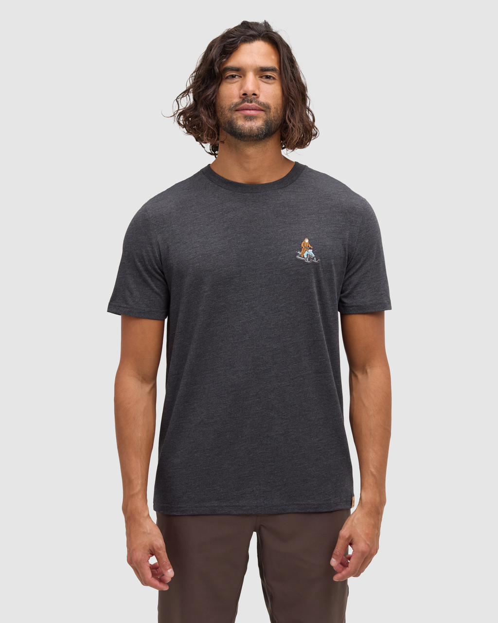 Tentree Sasquatch T-Shirt - METEORITE BLACK HEATHER SNOWMOBILE