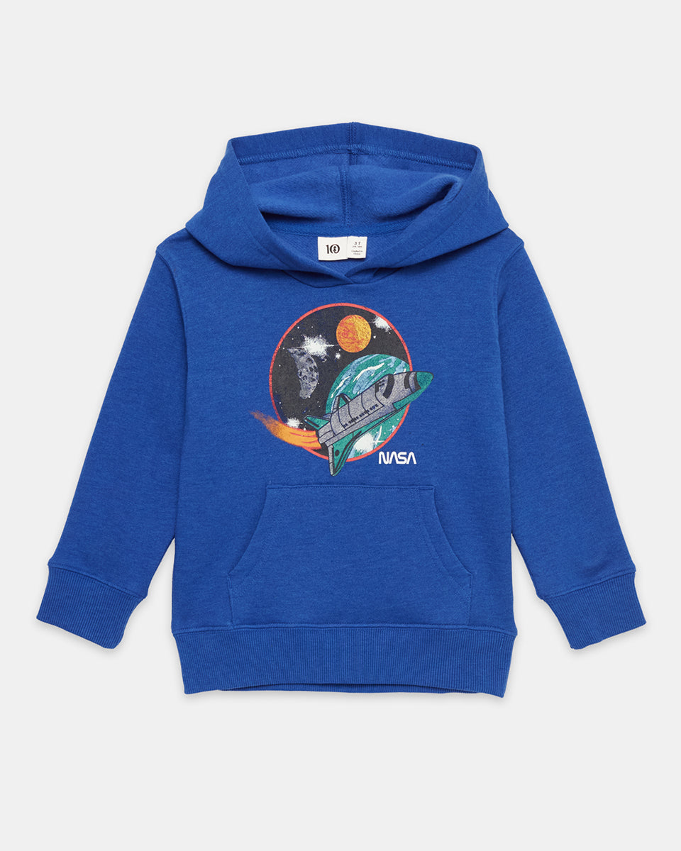 Tentree Kids Earth Hoodie - Blue, front