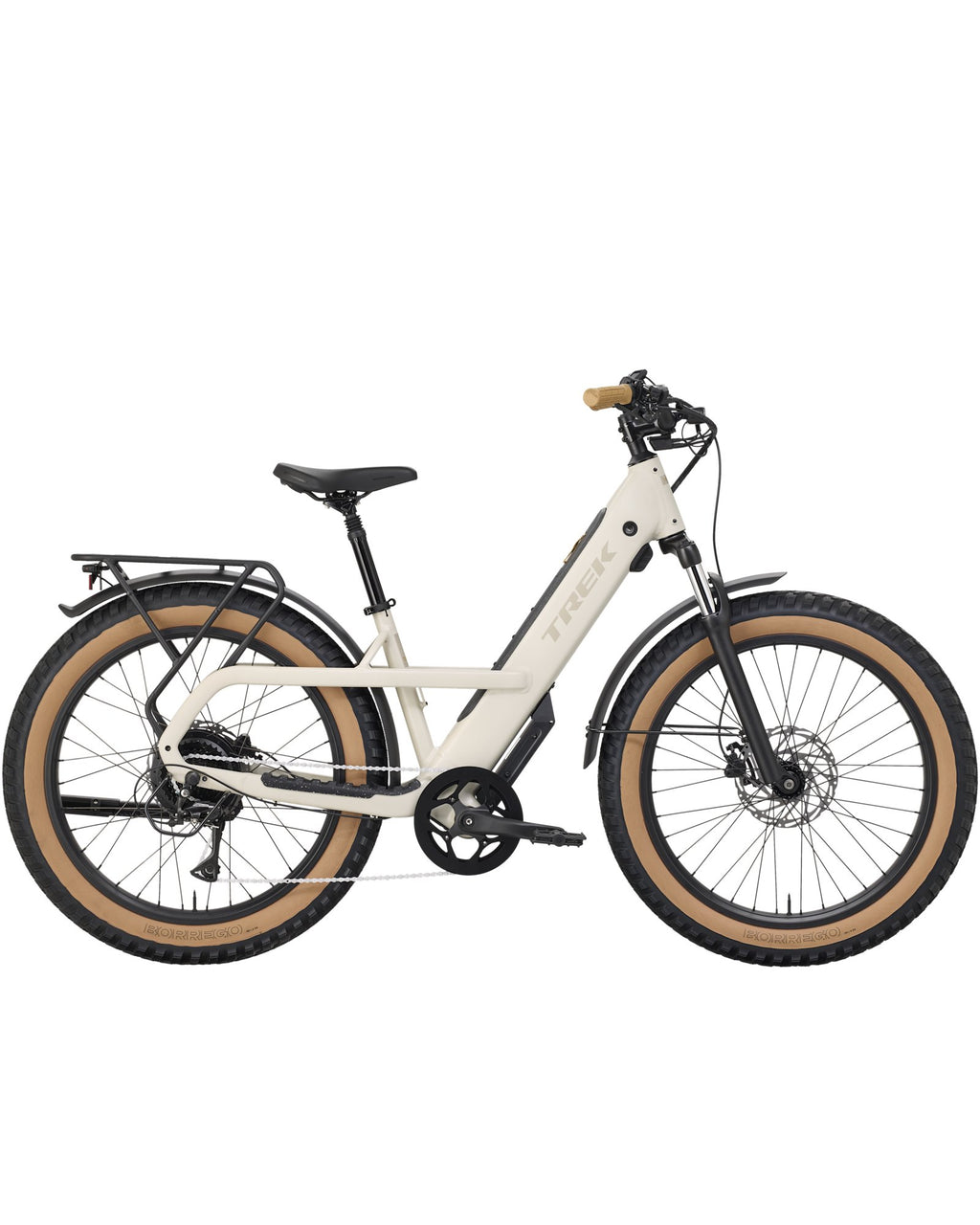 Trek Borrego+ Electric Fat Bike - Buff Beige, side