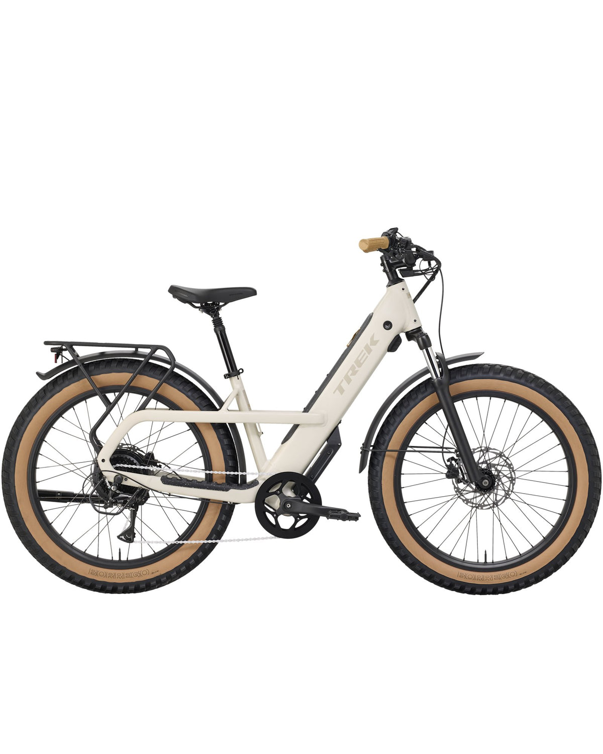 Trek Borrego+ Electric Fat Bike - Buff Beige, side