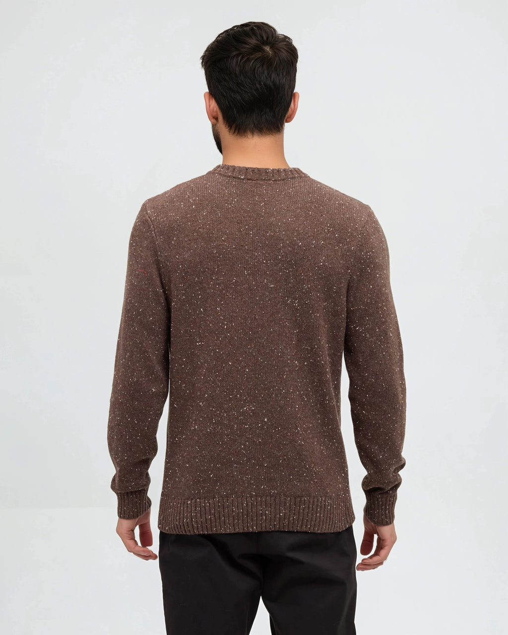 Tentree Rambler Fleck Sweater Cedar Bark - back