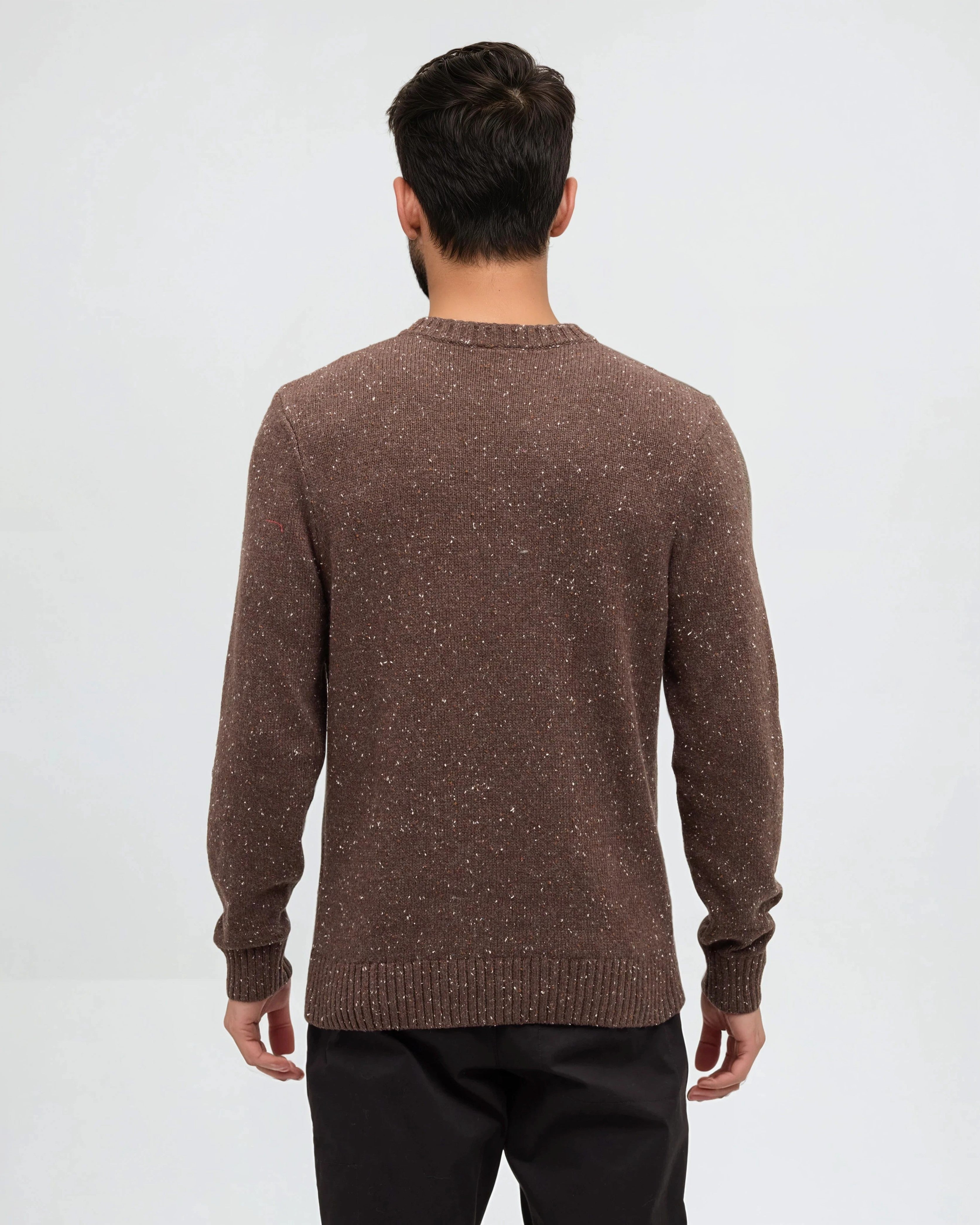 Tentree Rambler Fleck Sweater Cedar Bark - back